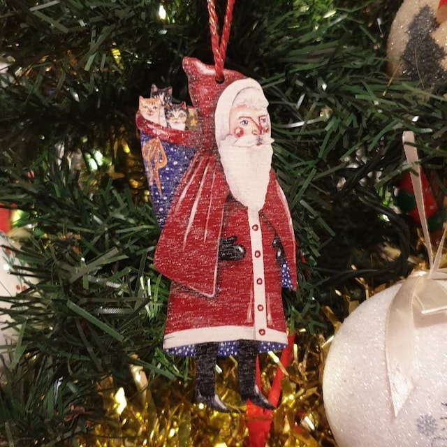 Santa Claus Retro Style Hanging Ornaments