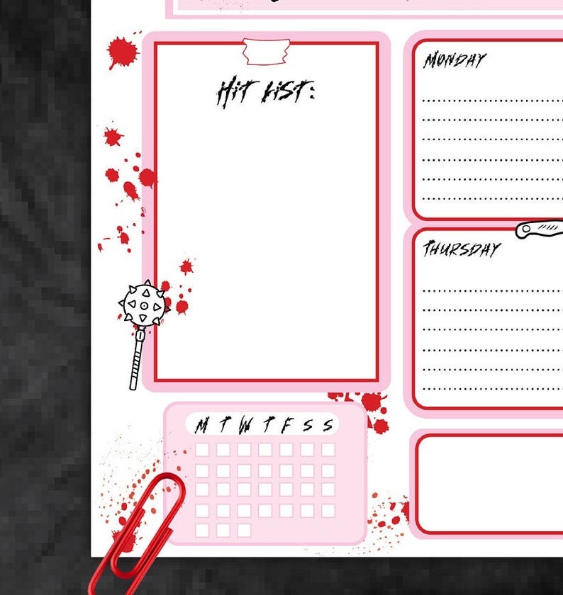 📝 Chicly Designed Weekly Tear-Out Planner