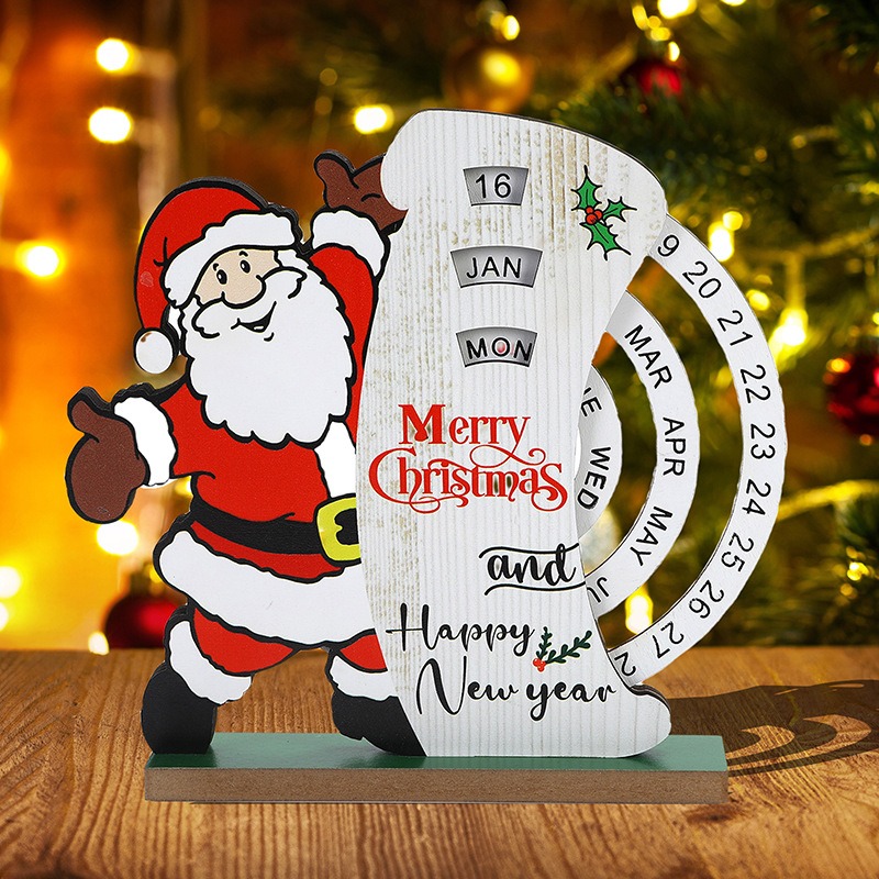 Christmas Wooden Countdown Manual Calendar