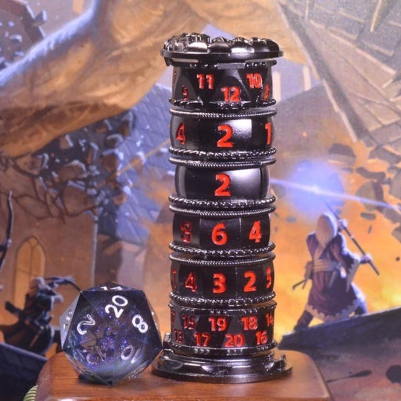 Rotating Prayer Wheel Dice Cylinder