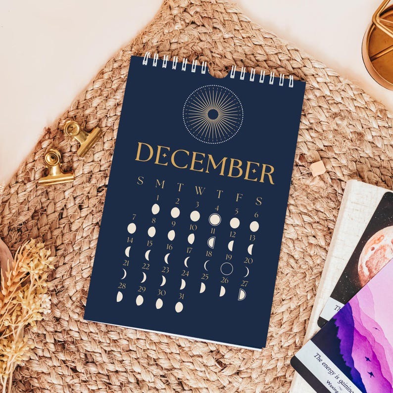 2025 Lunar Phases Art Calendar