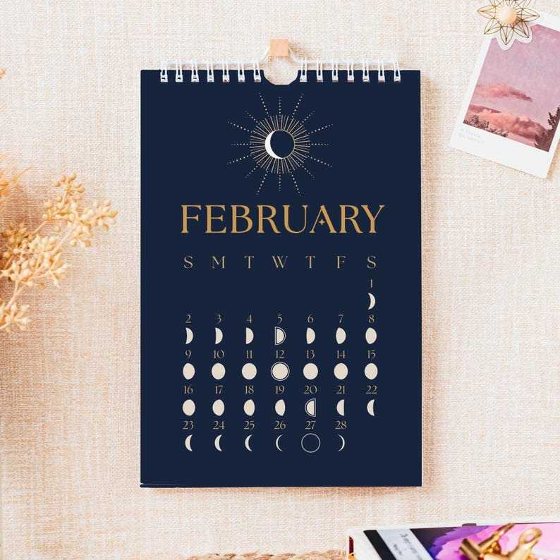 2025 Lunar Phases Art Calendar