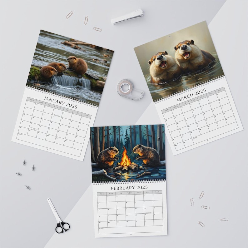 2025 Beautiful Beavers Wall Calendar
