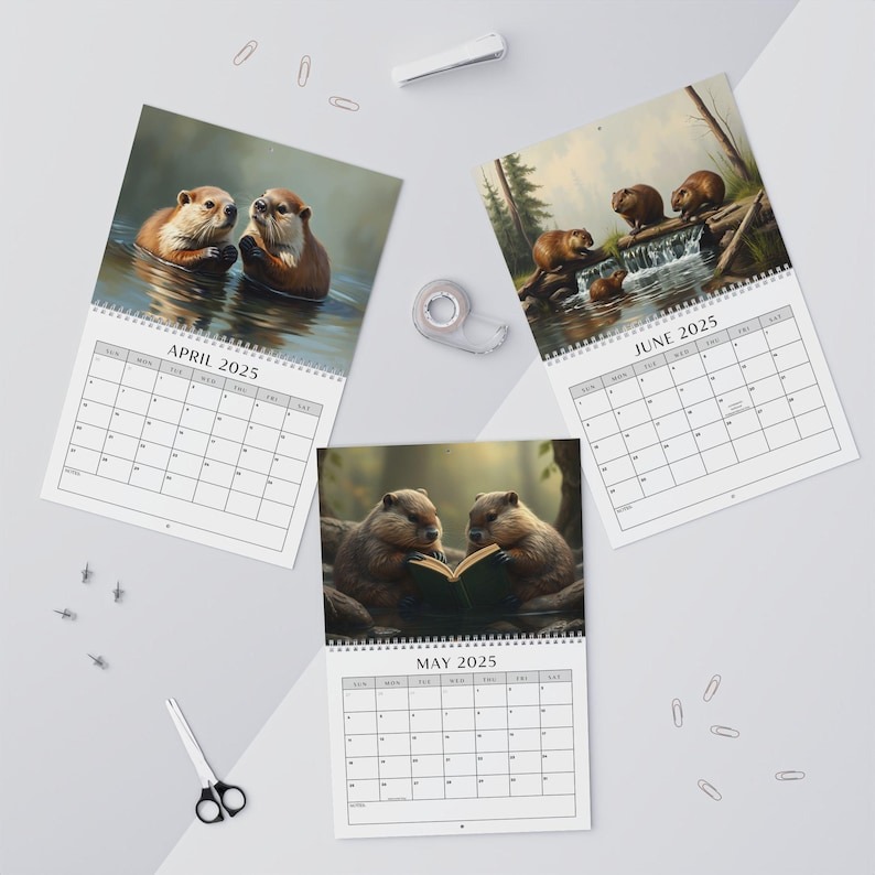 2025 Beautiful Beavers Wall Calendar