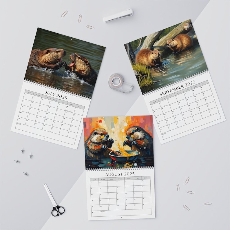 2025 Beautiful Beavers Wall Calendar