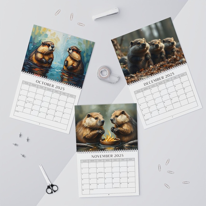 2025 Beautiful Beavers Wall Calendar