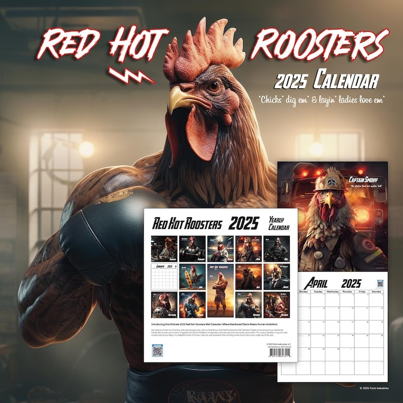 🐔Red Hot Roosters Chicken Calendar