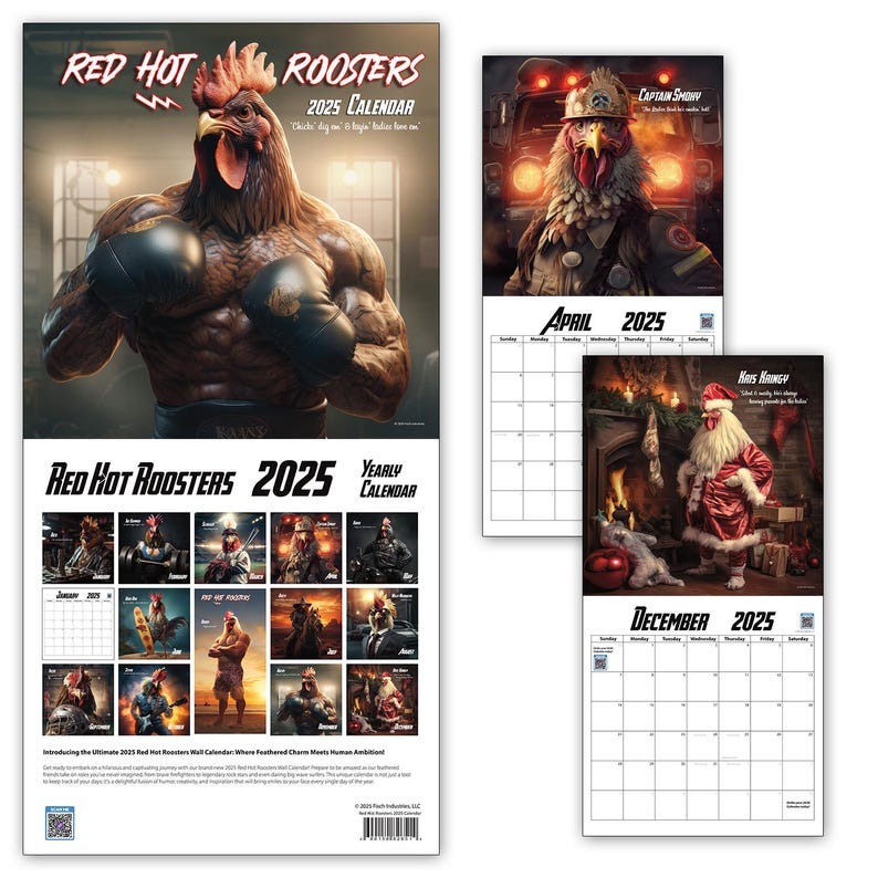 🐔Red Hot Roosters Chicken Calendar