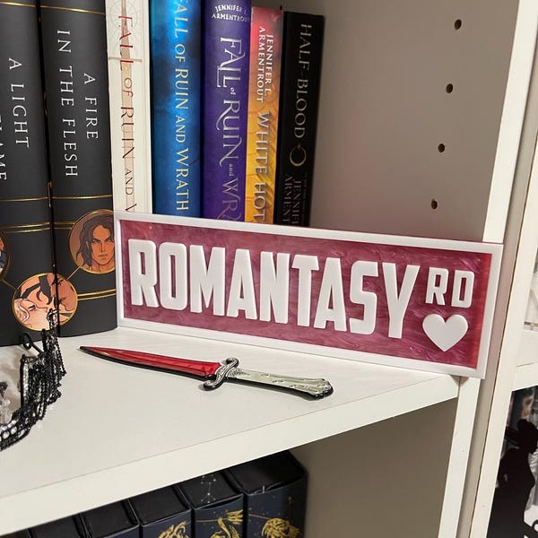 Library Street Sign Bookshelf Decor