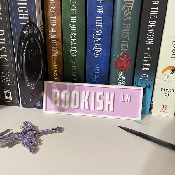 Library Street Sign Bookshelf Decor