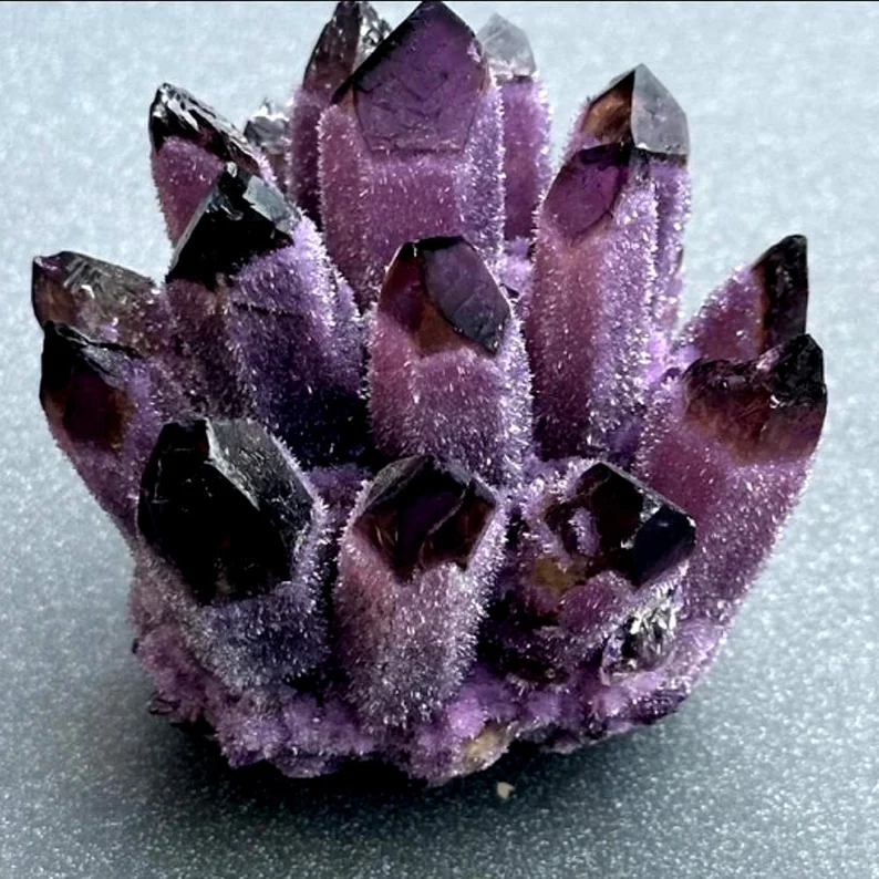 Natural crystal amethyst cluster