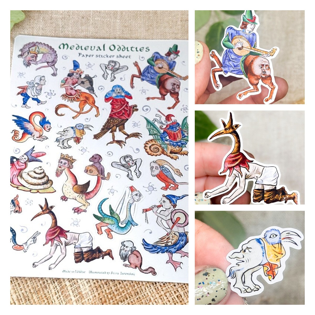 Funny Whimsical Historical Stickers