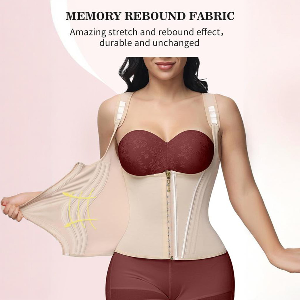 Double Compression Waist Trainer Corset with Zipper