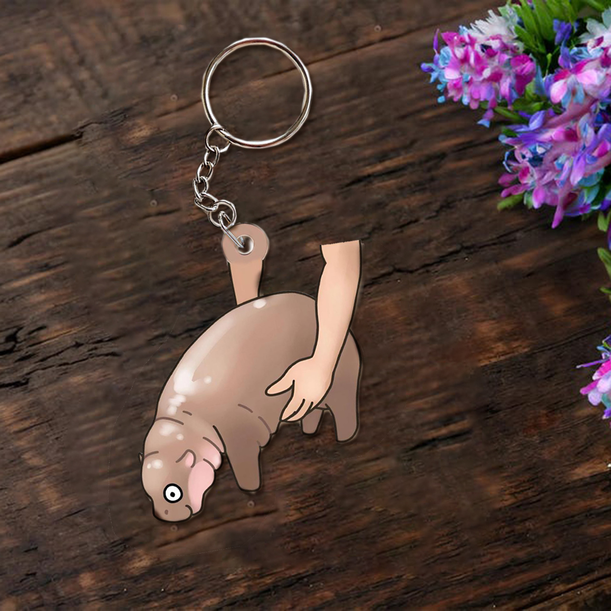 Moo Baby Hippo Keychain