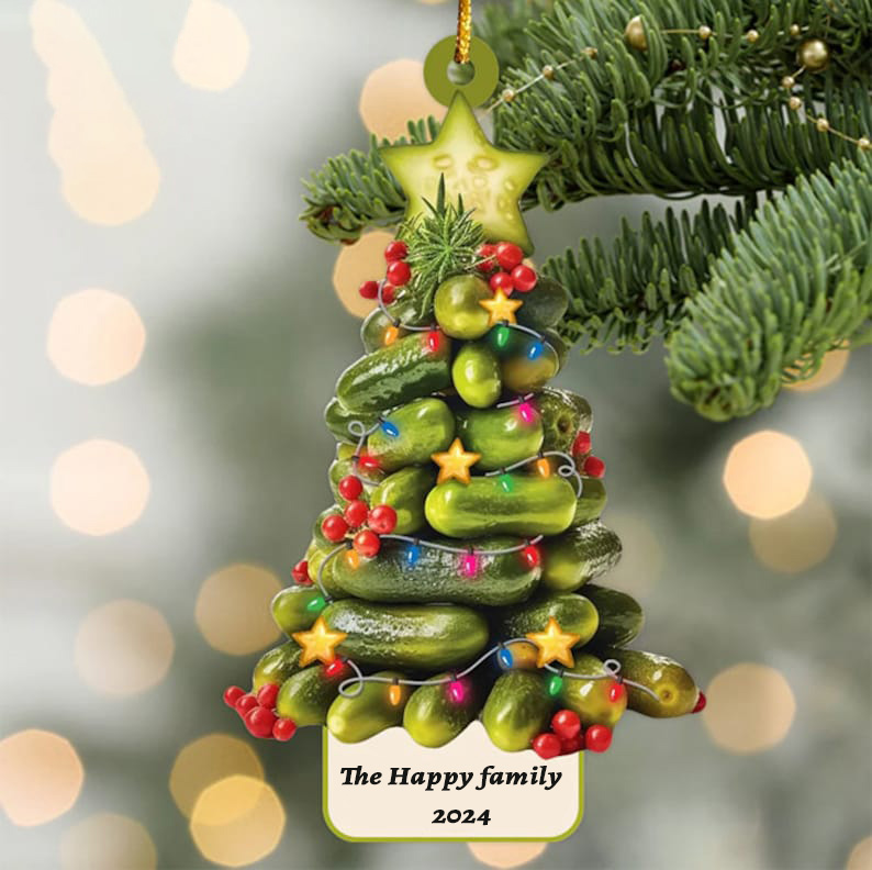 Christmas Pickles Tree 2024 Ornament