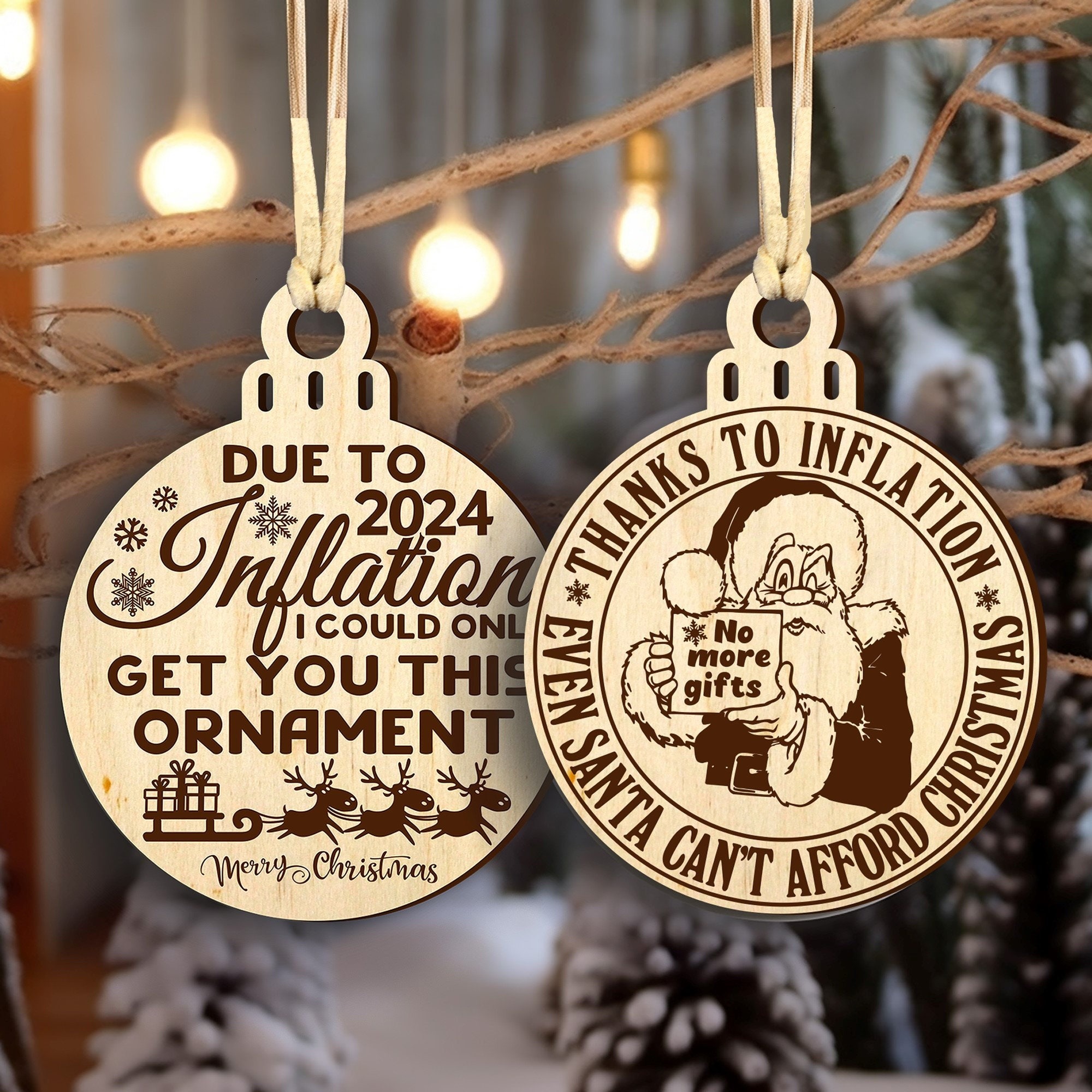 🎅2024 Inflation Christmas Ornament 🎄