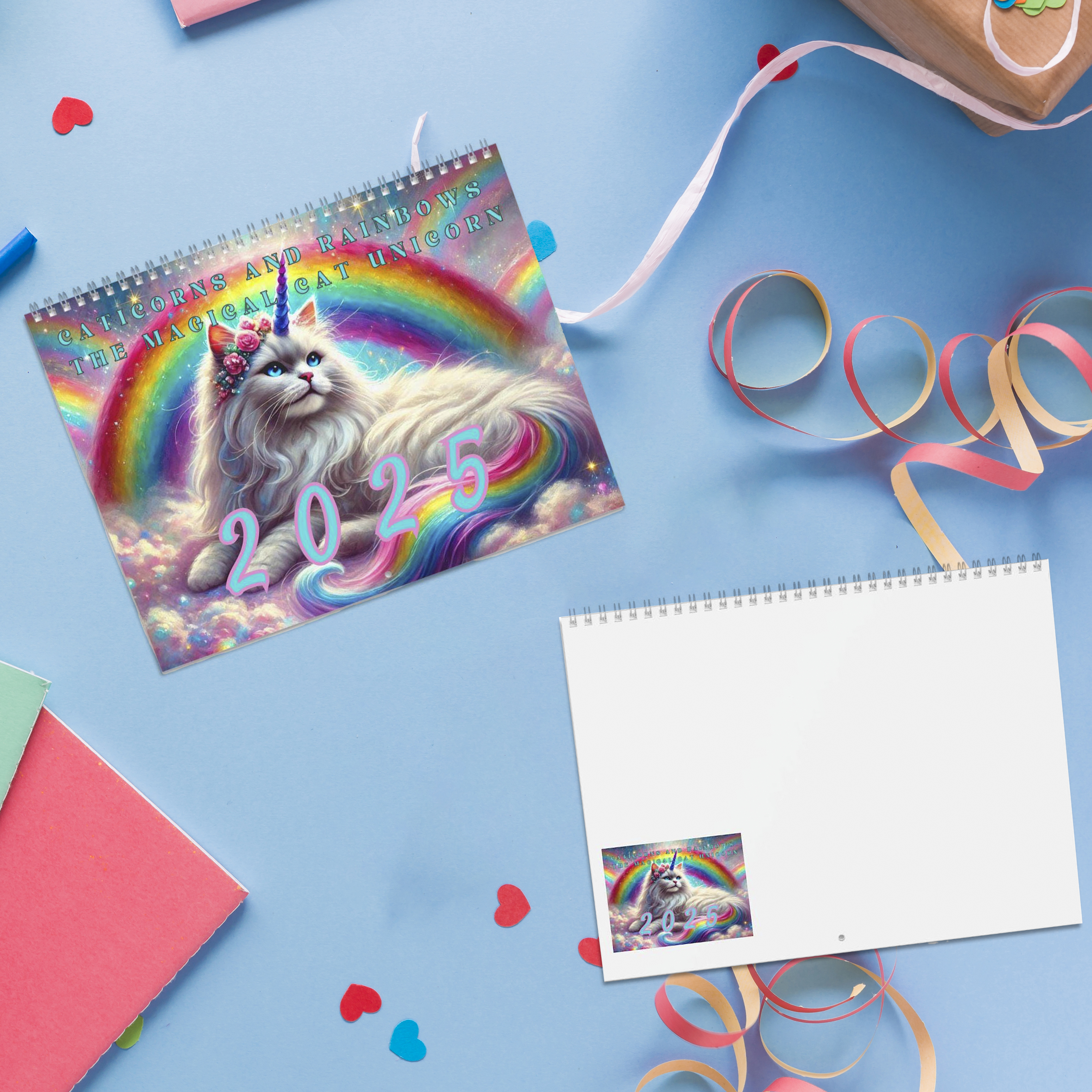 🌈😺2025 Caticorns and Rainbows Calendar 