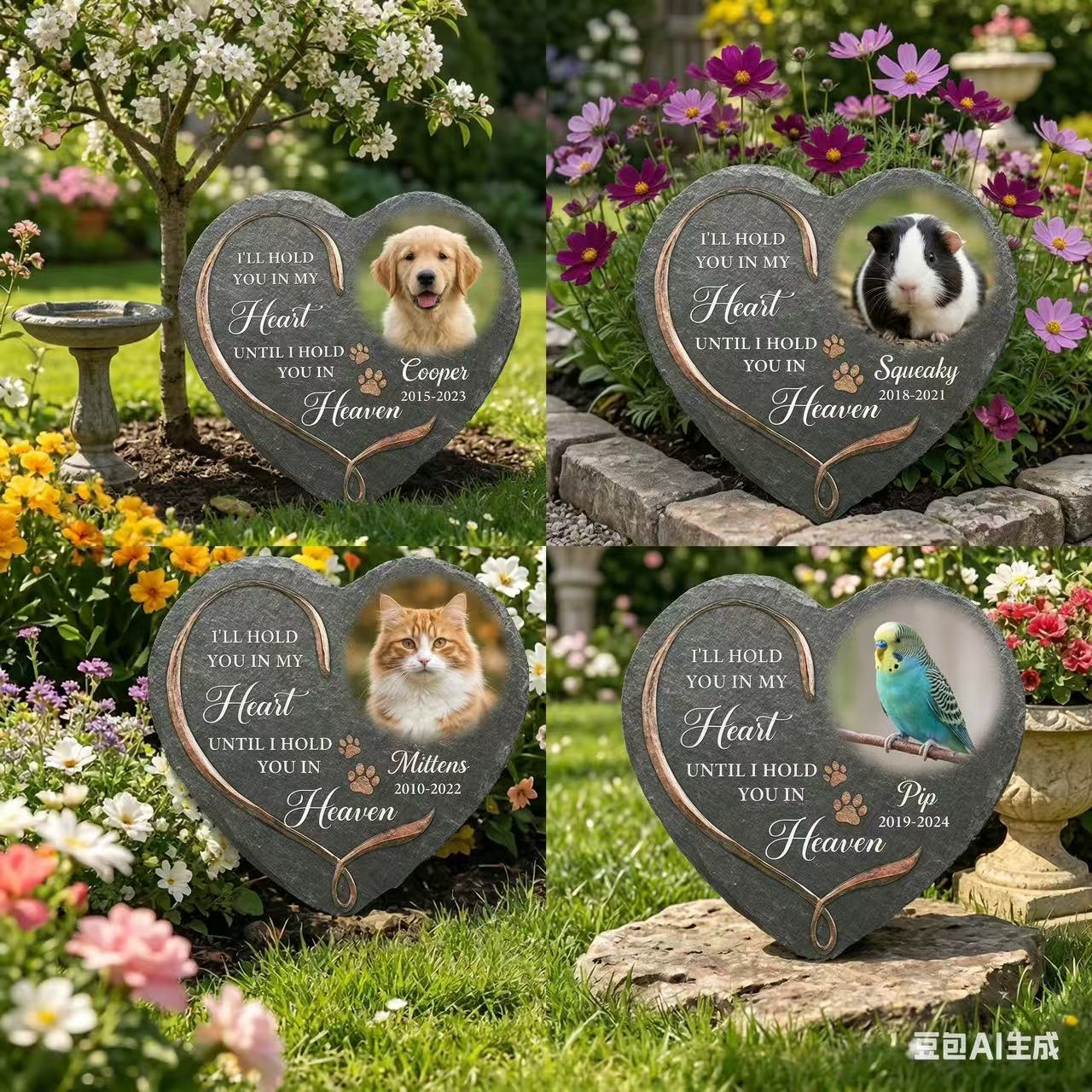 🐾 Personalized Pet Memorial Stone | Forever Hold Your Furry Friend in Heart