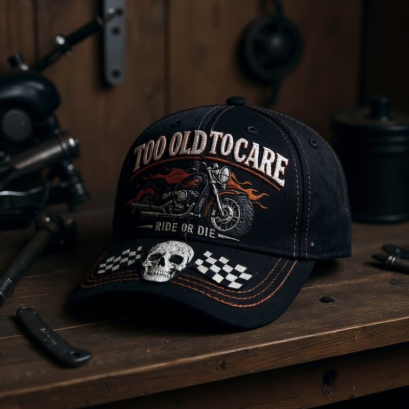 TOO OLD TO CARE · RIDE OR DIE CAP