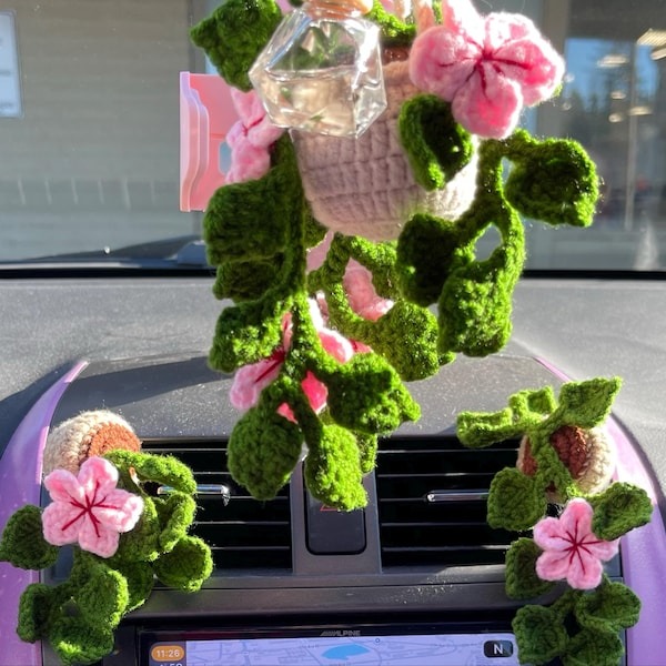 🌸Crochet Plant Car Vent Clip