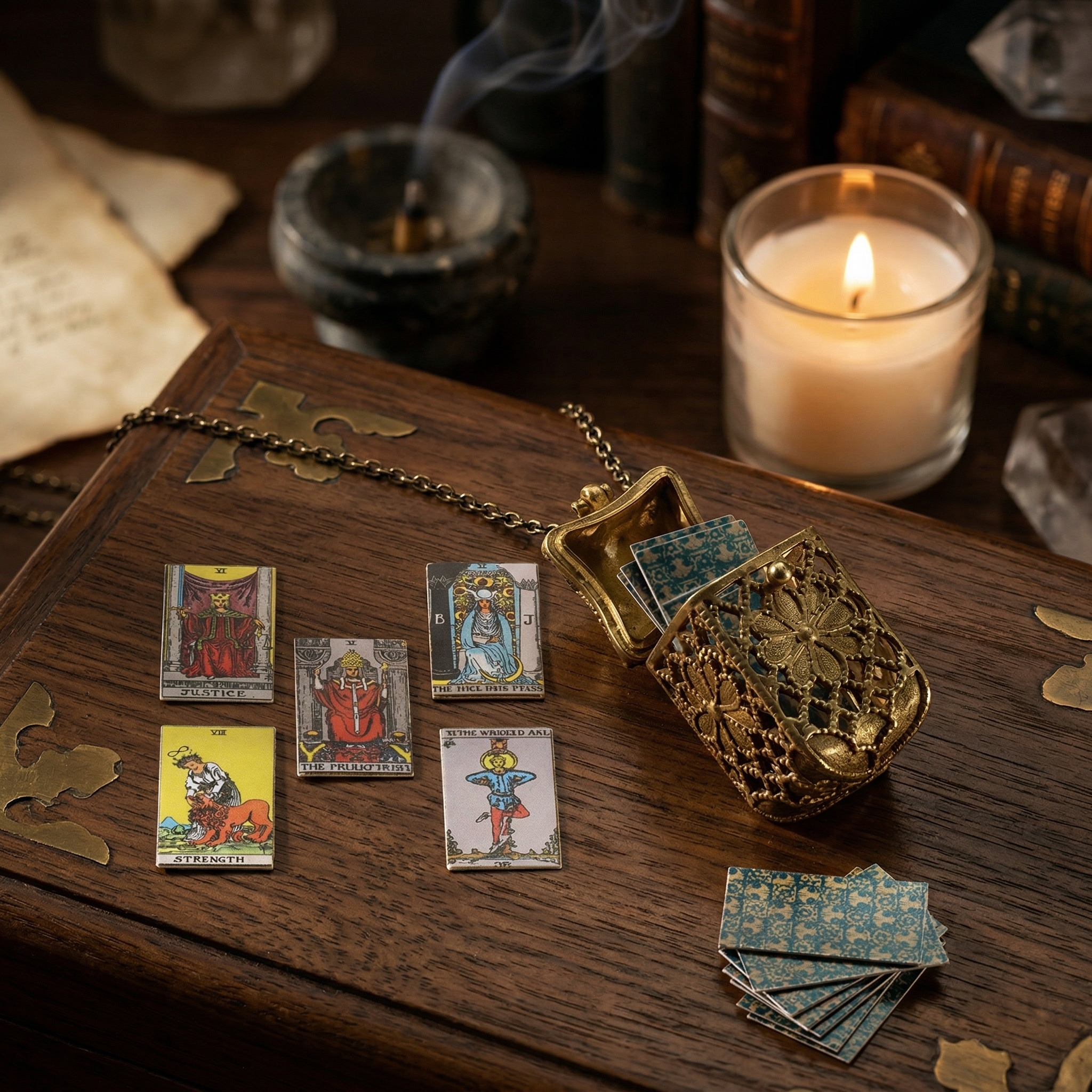 🔥LAST DAY 49% OFF - 📿Tiny Tarot Deck Necklace