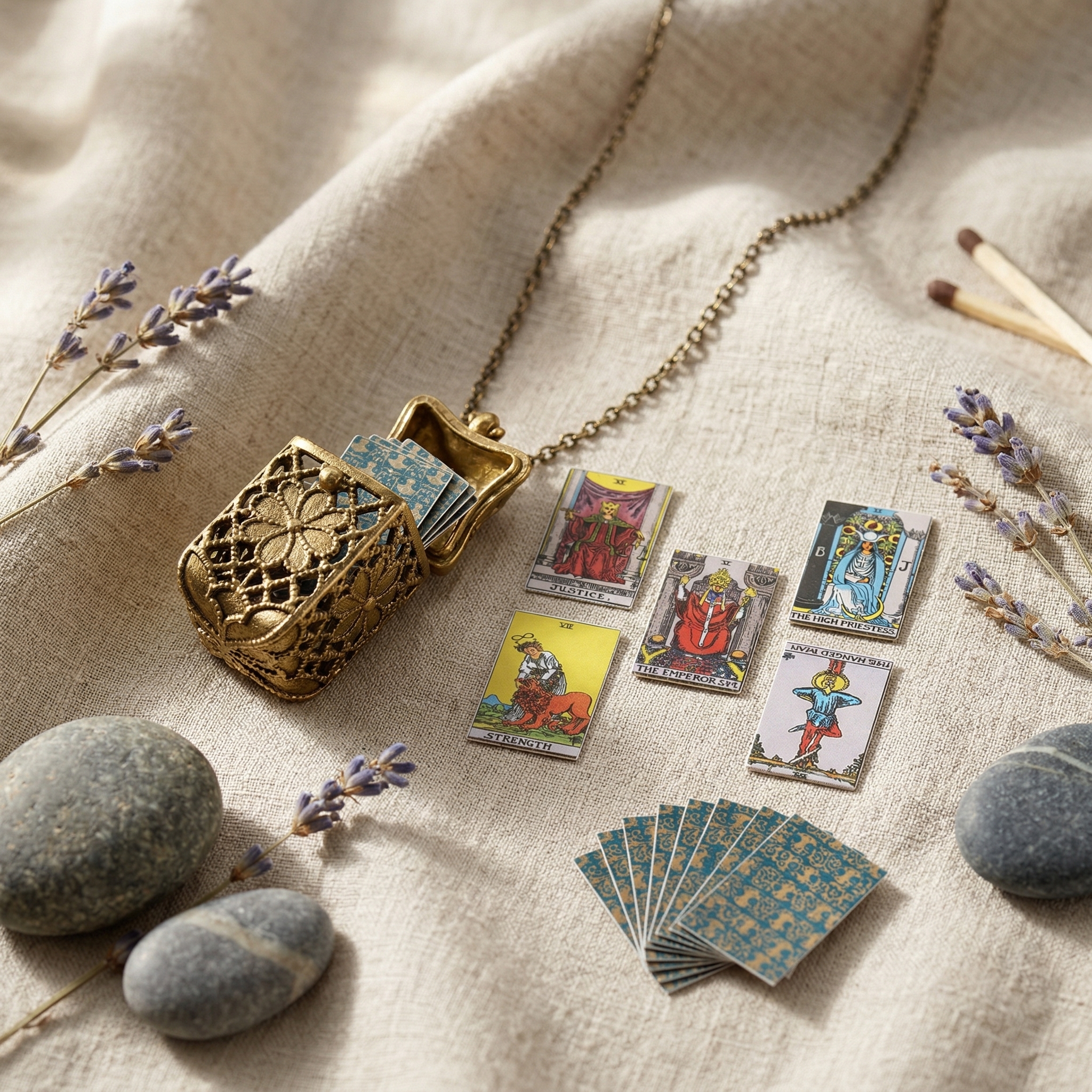 🔥LAST DAY 49% OFF - 📿Tiny Tarot Deck Necklace