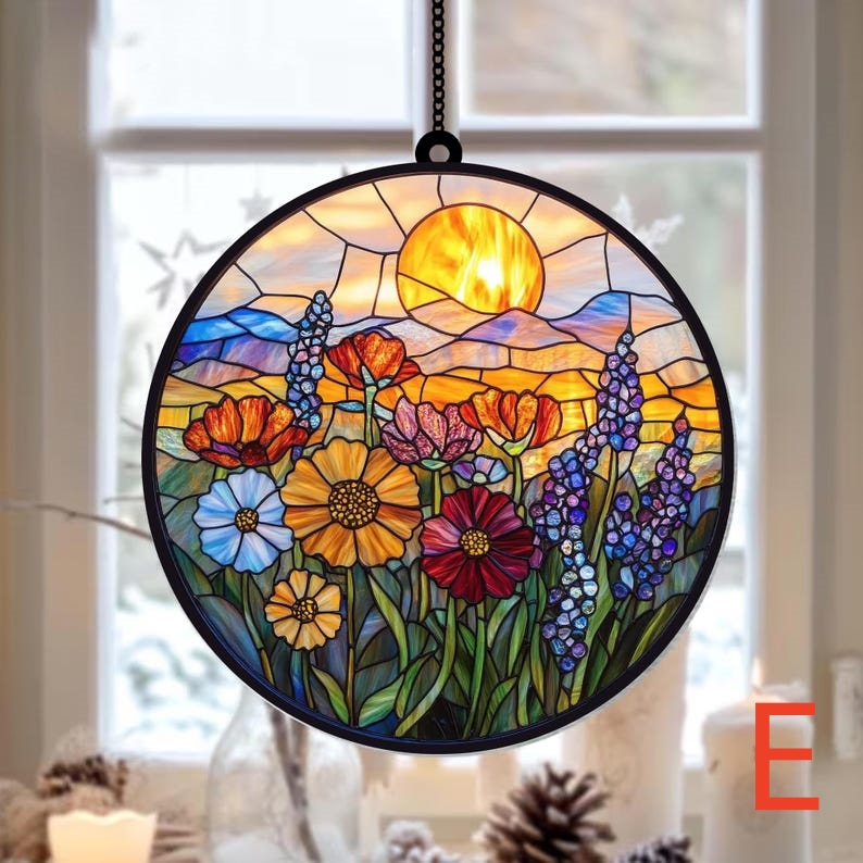 🔥🔥LAST DAY BIG SALE--Acrylic Beach Sunset Suncatcher Ornament