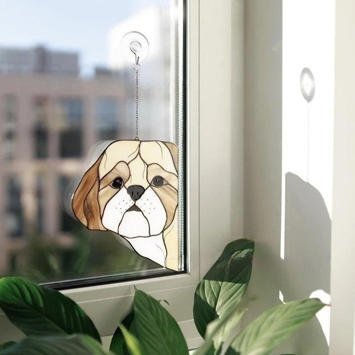 Decorative pendant "peeping dog"