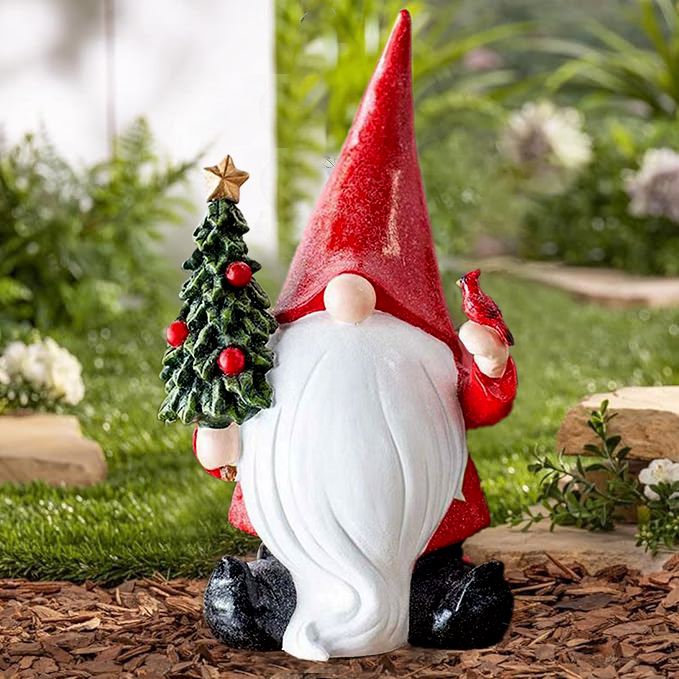 🔥Christmas Pre-sale🔥Dwarf Santa Claus Holding Christmas Tree