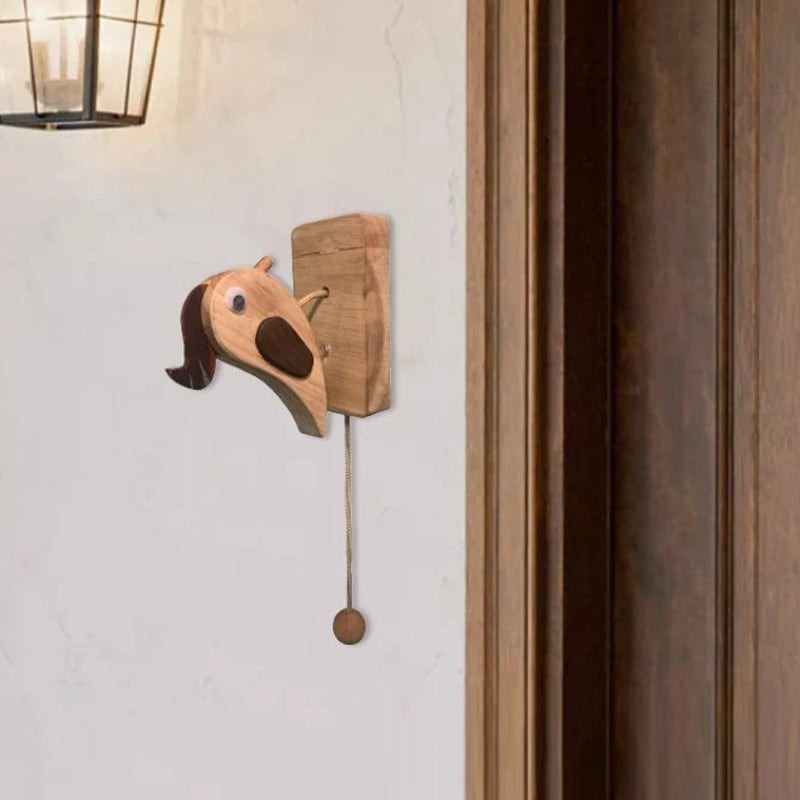 Wooden Handmade Creative Woodpecker Door Bell