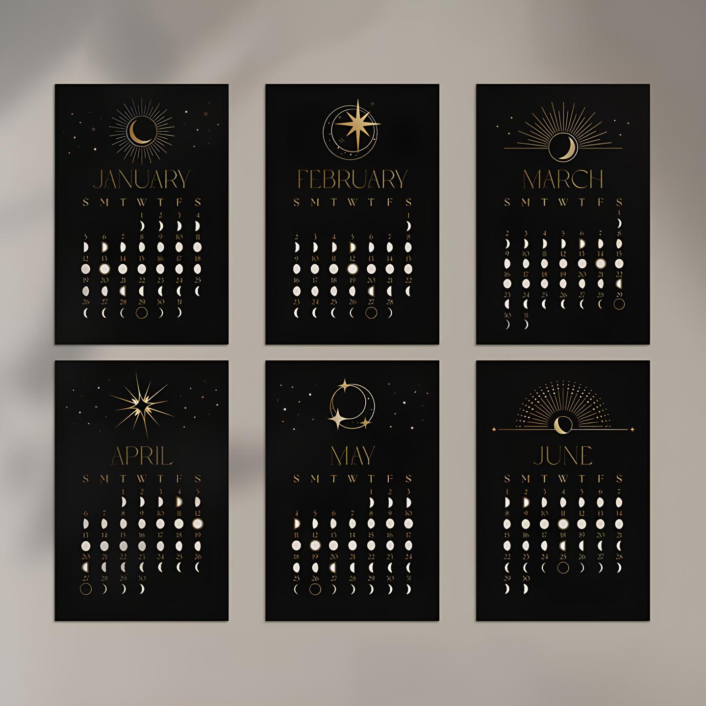 2025 Lunar Phases Art Calendar