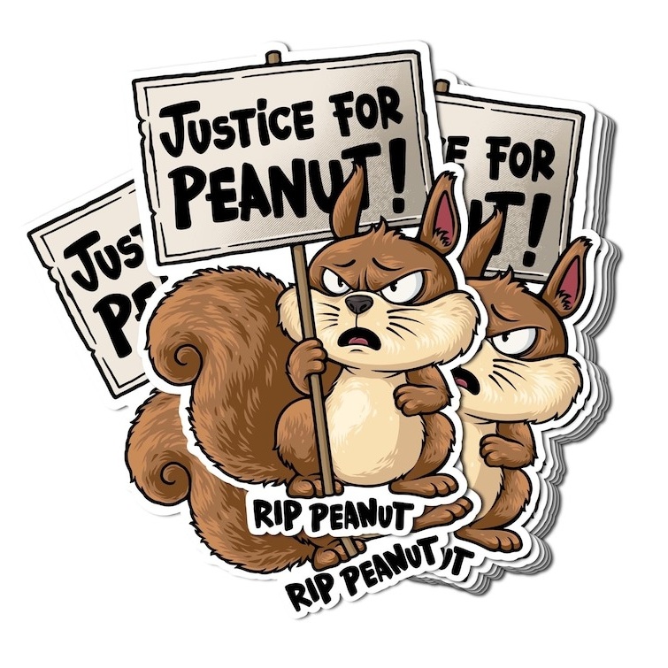 Justice for Peanut the Squirrel-Vinyl Sticker