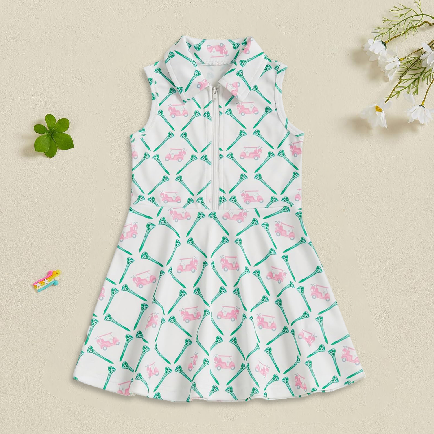 Toddler Girl Sleeveless Golf Dress