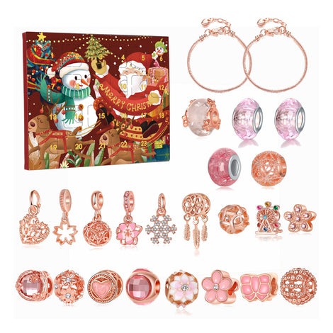 50% OFF NOW--24 Pcs DIY Christmas Advent Calendar Bracelets Set