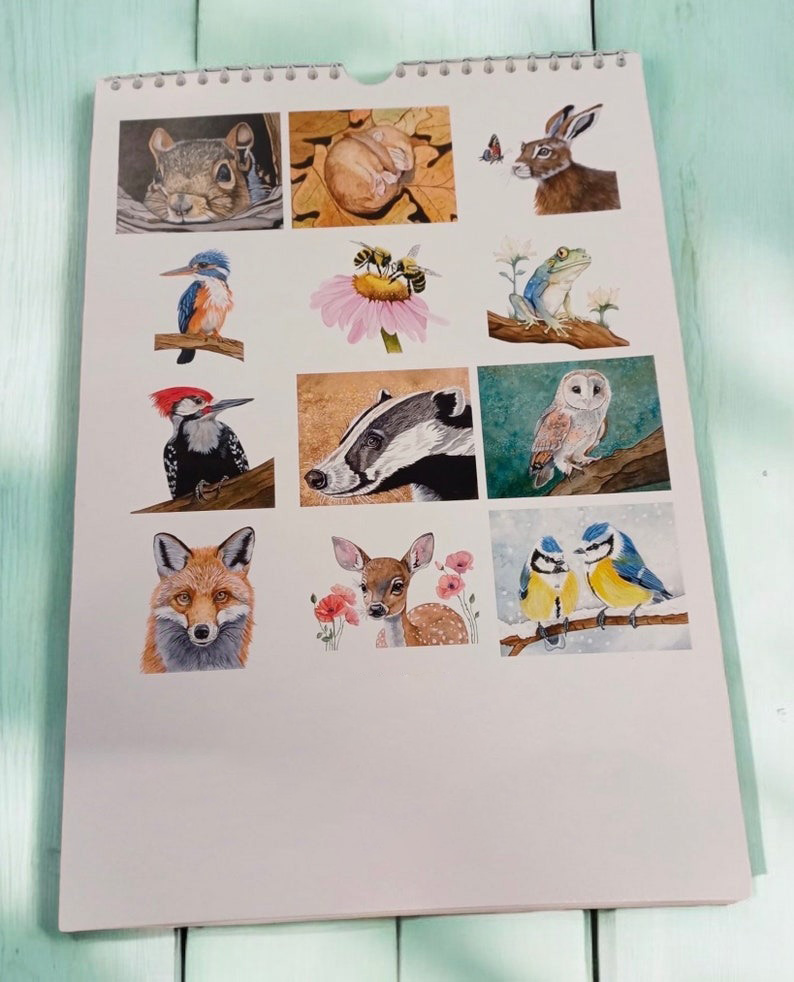 🌈2025 Watercolor Animal Calendars