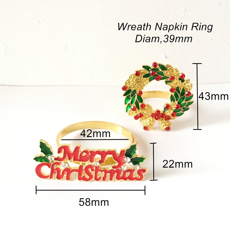 Unique and elegant-🎄Napkin Rings Christmas Set of 6