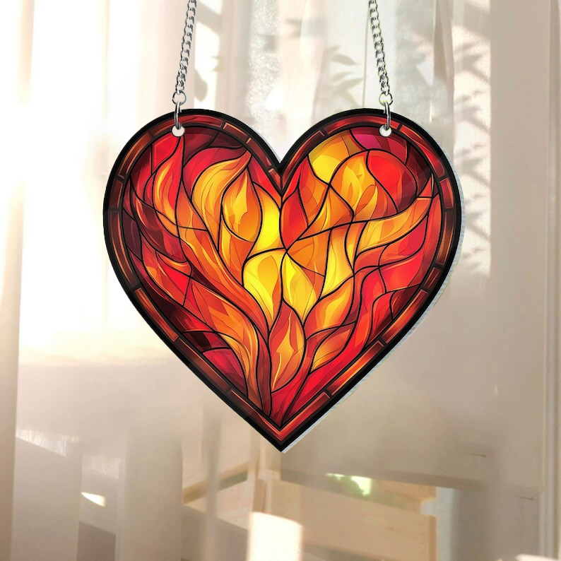 🔥💖Fireheart Suncatcher Ornament