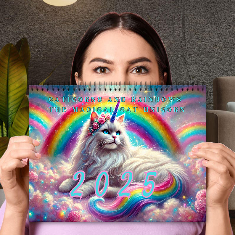 🌈😺2025 Caticorns and Rainbows Calendar 