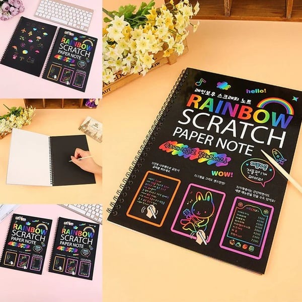 🌈DIY Rainbow Magic Scratch Paper Art Set