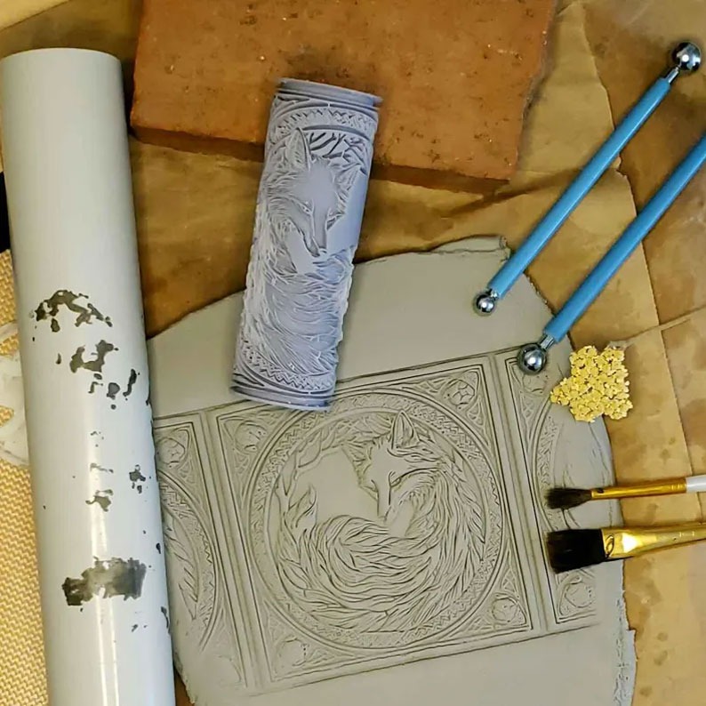 Clay Tile Roller - Owl