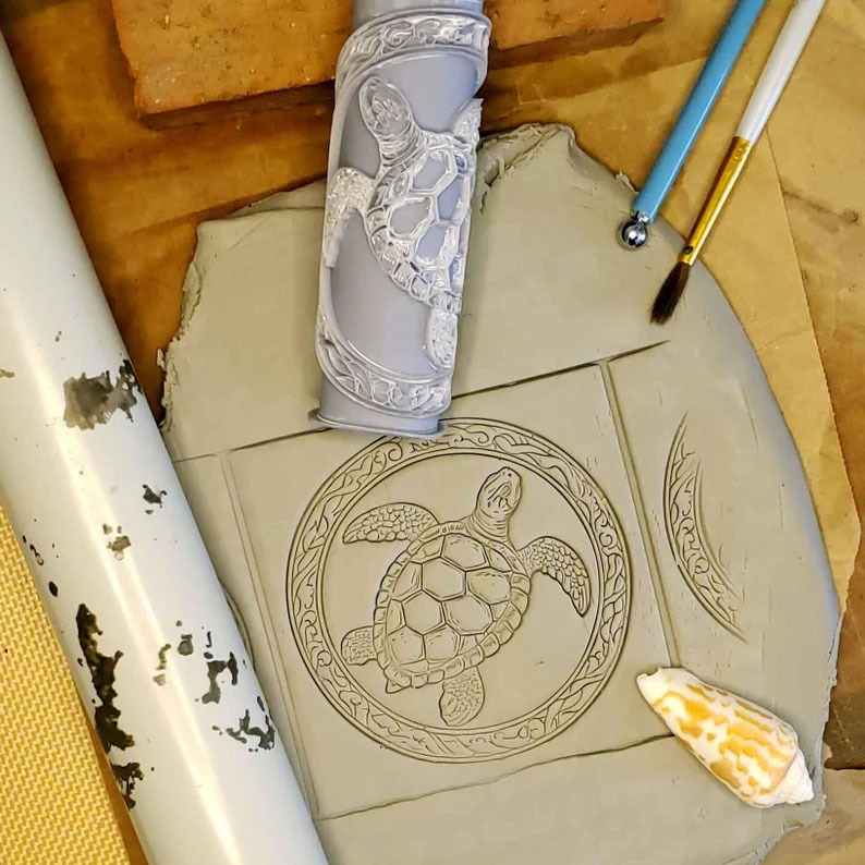 Clay Tile Roller - Owl