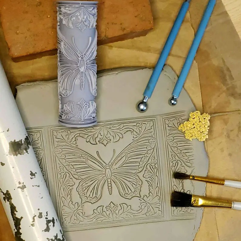 Clay Tile Roller - Owl