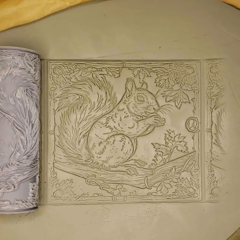 Clay Tile Roller - Owl