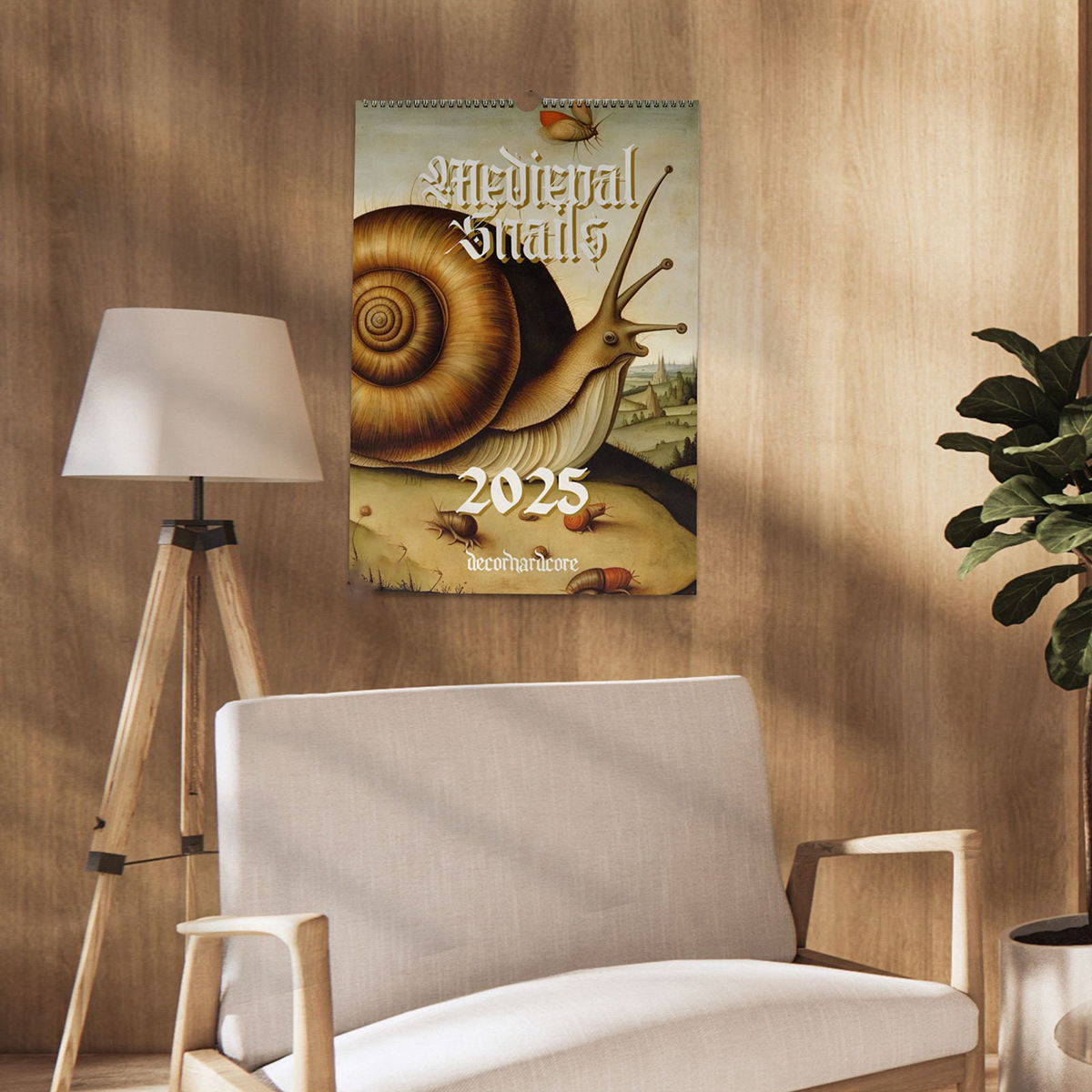 🐌2025 Medieval Snails Wall Calendar 