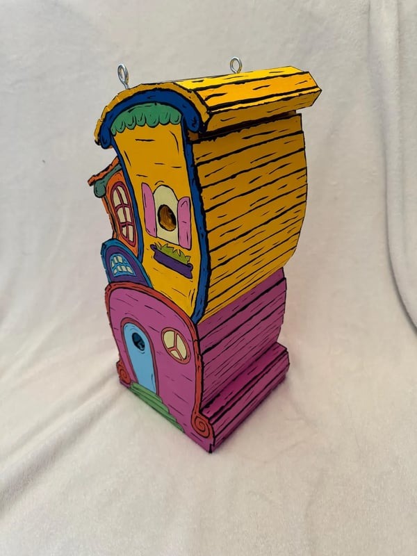 🔥Last 4 hours Sale: Save 60% - Dr Seuss Inspired Wooden Handmade Birdhouse (🔥BUY 2 FREE SHIPPING)