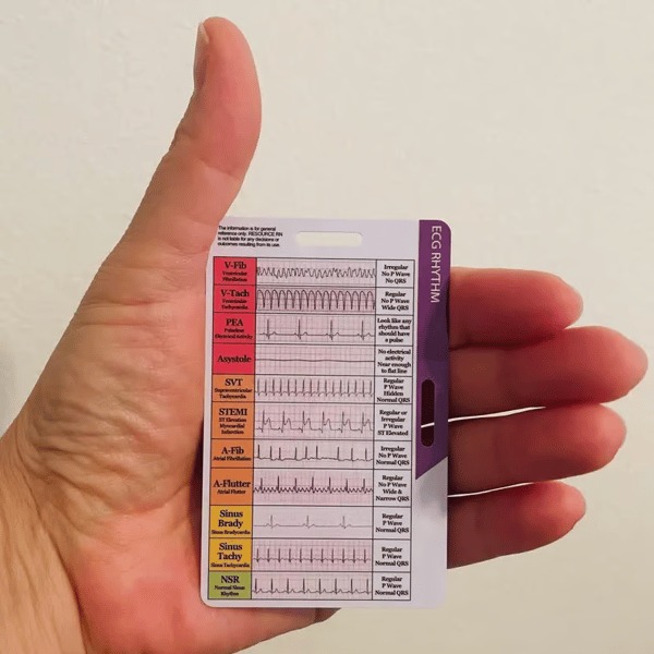 🔥ECG/EKG Rhythm Pocket Card