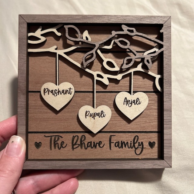 Personalized Wooden Family Tree Sign