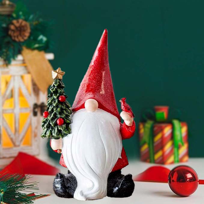 🔥Christmas Pre-sale🔥Dwarf Santa Claus Holding Christmas Tree