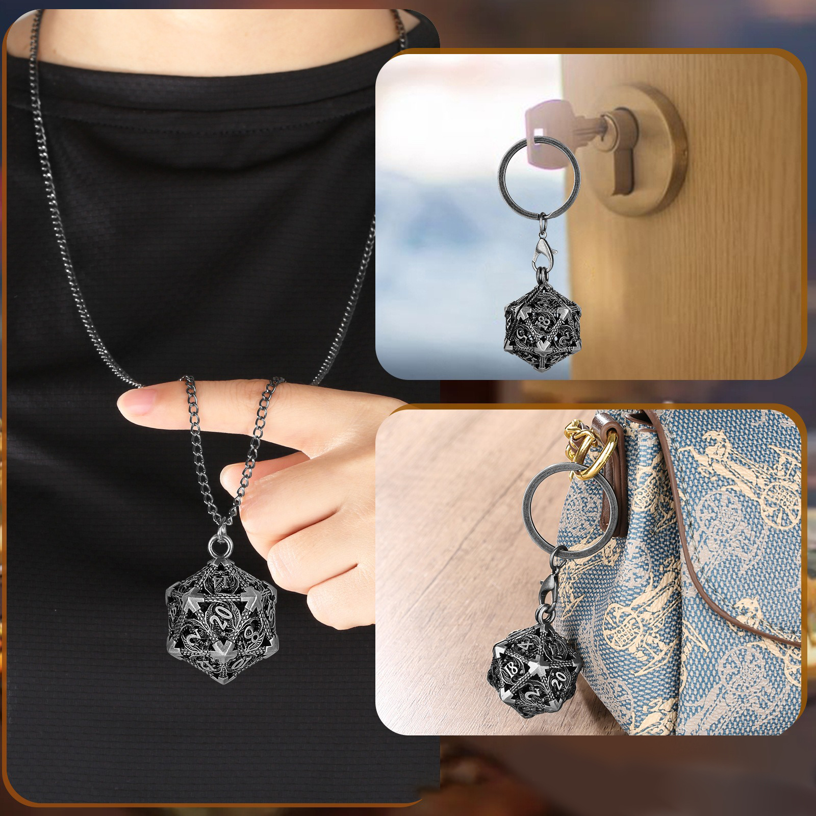 Mini DND Dice Metal 7-Piece Set