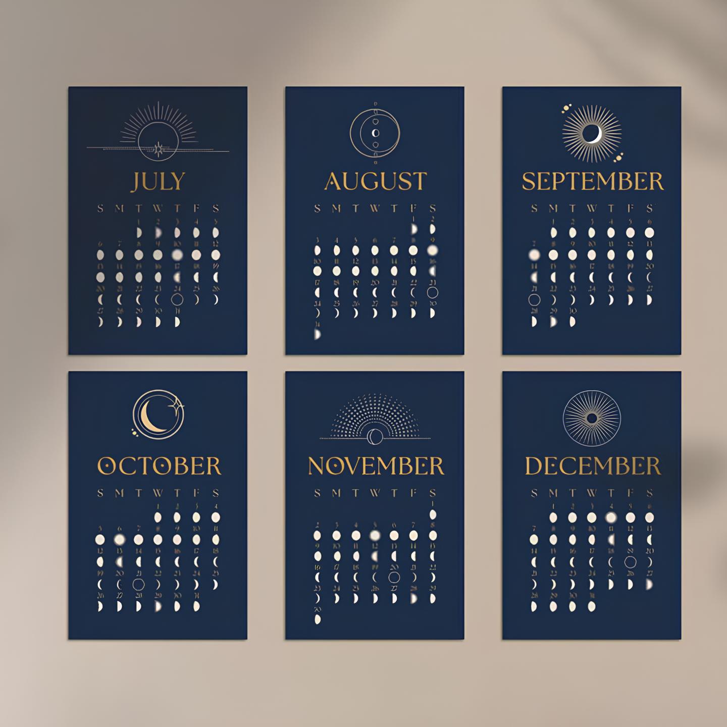 2025 Lunar Phases Art Calendar